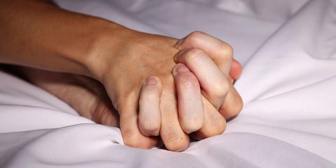 A couple in bed