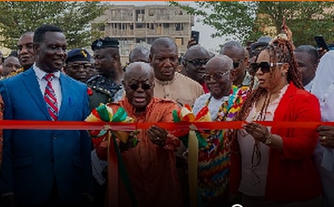 President Akufo-Addo inaugurates a model school at Dome-Kwabenya