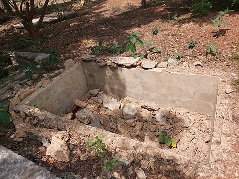 One of the looted tombs
