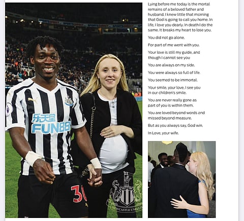 Christian Atsu and wife