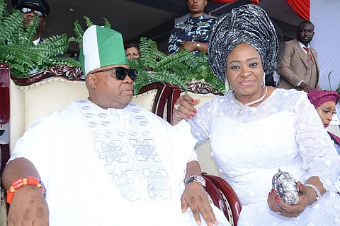 Adeleke and his wife