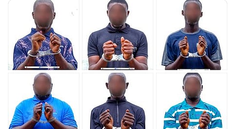 Blurred images of the suspects