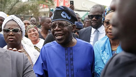 Bola Tinubu voted in the guber elections on Saturday, March 18