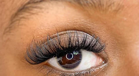 An eye with lash extension