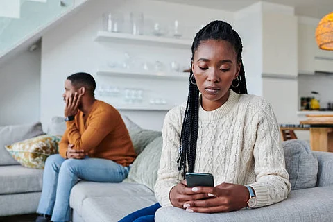 Black couple facing infidelity challenges
