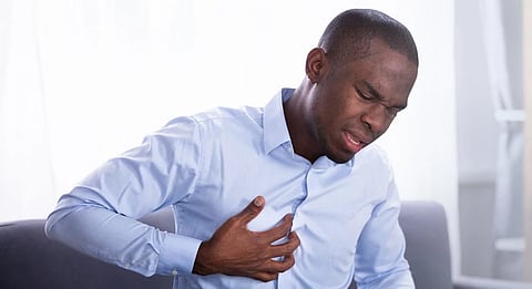 Person having heart attack