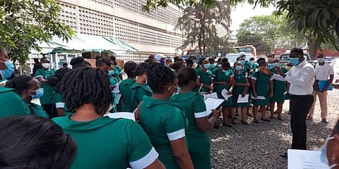 Nurses being addressed