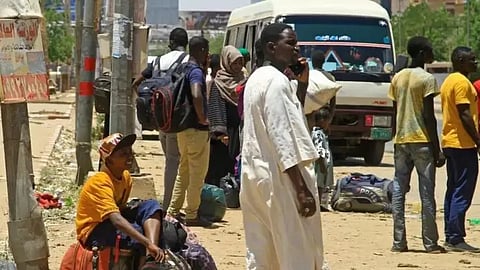 Residents of Sudan fleeing