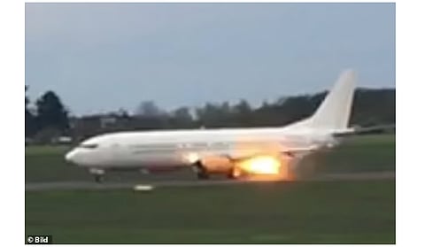 Max air tires bursts into flames