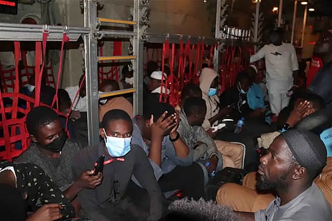 Nigerian evacuees from sudan