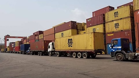 Trucks in a Lagos Park