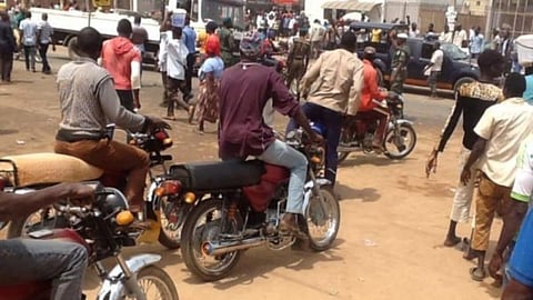 Bike protest in Ado Ekiti