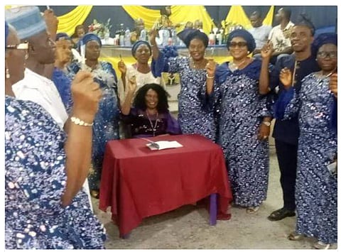Madam Helen Chinwendu Okafor With her families and friends