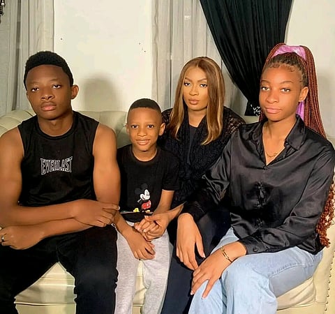 Photo of May Yul-Edochie and her children