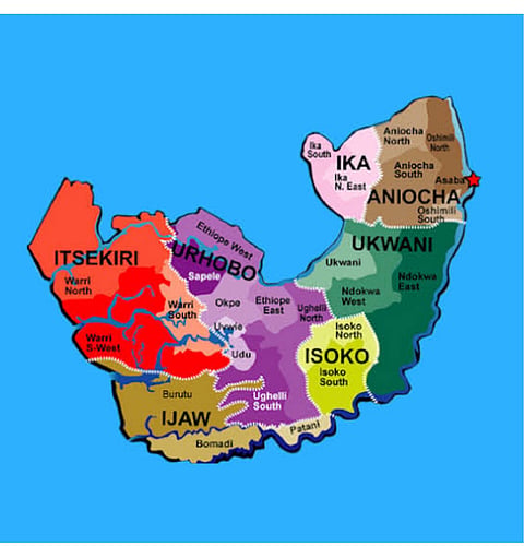 Map of Delta State