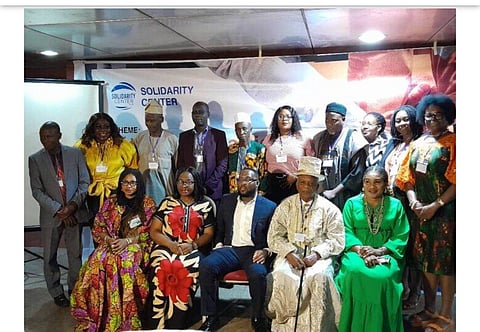 Participants at Integrated Coalition workshop on Gender Based Violence and Harassment in the World of Work.