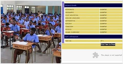 Withheld WAEC result