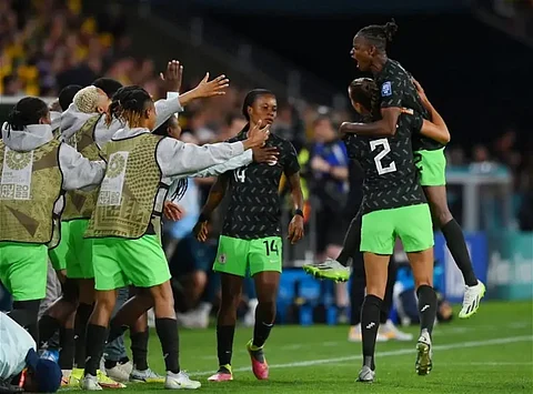 Super Falcons celebrating