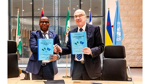 National Coordinator, National Counter Terrorism Centre (NCTC), retired Rear Adm. Yaminu Musa, representing the National Security Adviser, Mallam Nuhu Ribadu, signed MoUs on Counterterrorism with the UN Under-Secretary-General, Office of Counter-Terrorism, Mr Vladimir Voronkov in Abuja on Wednesday 30/8/23