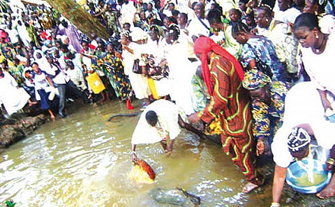 Osun osogbo festival and water