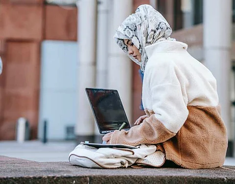 A girl reading