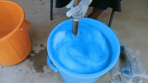 Process of mixing the liquid soap