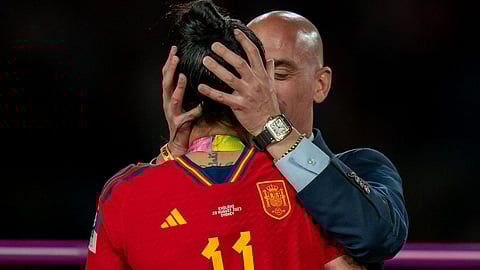 Controversial world cup victory kiss