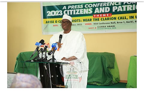 The Director-General, National Orientation Agency (NOA), Dr Garba Abari