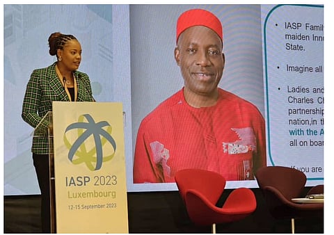 Ms Chinwe Okoli during her presentation at the IASP conference