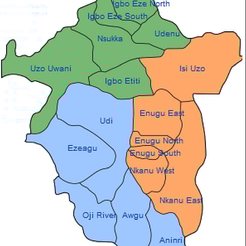 Map of Enugu State