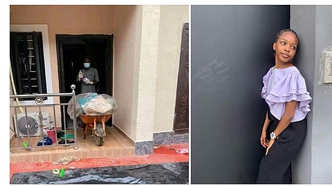 Decomposing Body of the Slain UNIPORT student inside wheel barrow, personal photo