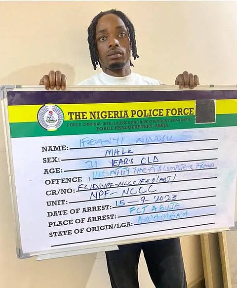 Arrested for internet fraud