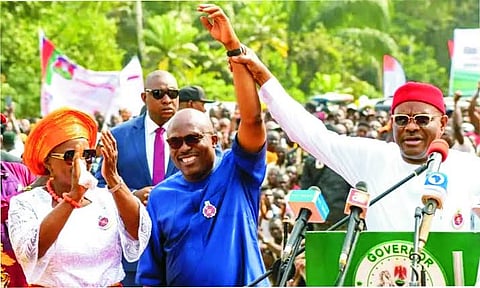 Governor Sim and former Governor Nyesom Wike