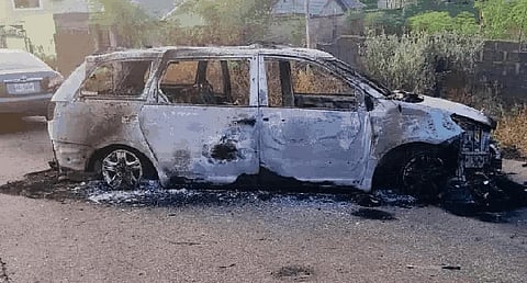 Burnt vehicle