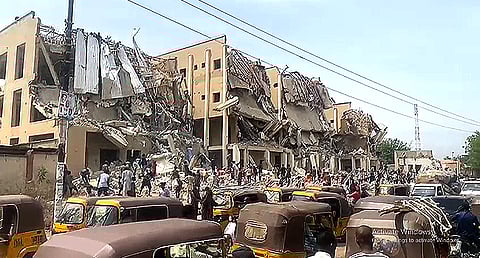 Demolished shops in Kano