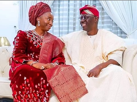 Lagos State Governor Babajide Sanwo-Olu with his wife Dr. Claudiana Ibijoke Sanwo-Olu
