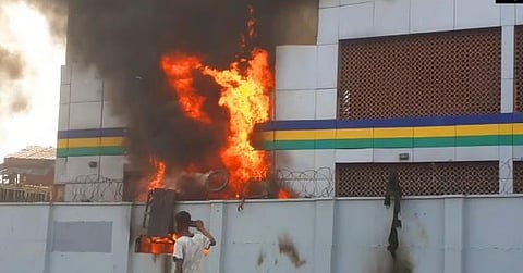 Fire Guts Kano Police Station