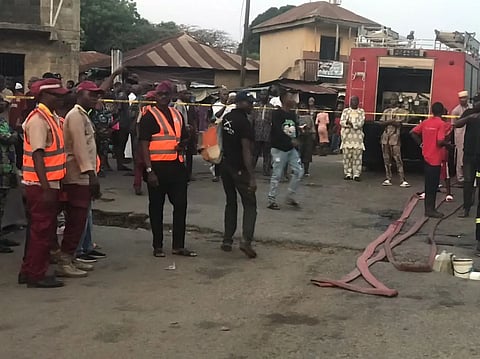 Rescue Team Responds as Tanker Falls, Spills Content in Ibadan