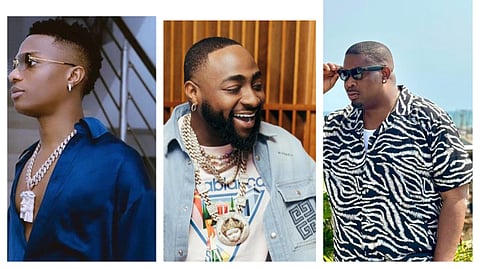 Wizkid (left), Davido (middle) and Donjazzy [Instagram