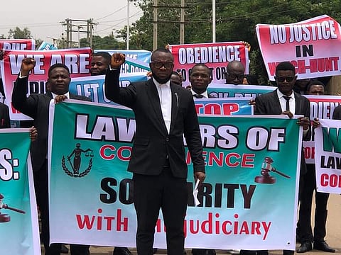 Over 500 Lawyers Rally Against EFCC's Actions On Yahaya Bello