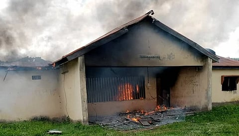 Tension As Angry Youths Set INEC Office Ablaze in Benue