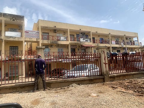 A deserted Abuja market
