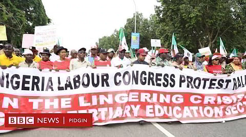 Labour Stages Massive Protest Over Summons of Ajaero