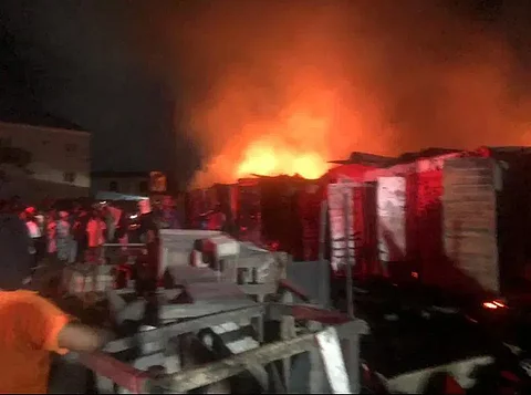 Scene from the fire incident