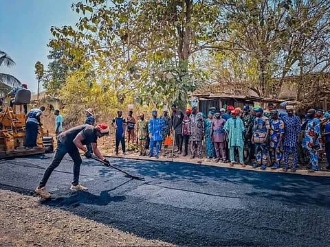 Asphalting of road