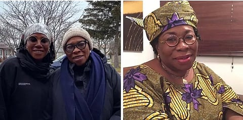 Nigerian singer and songwriter Bukola Elemide with her late mother.