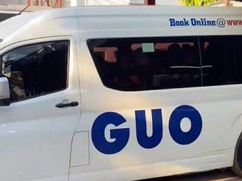 GUO Toyota Hiace bus.