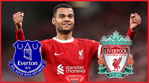 Liverpool's Cody Gakpo is set for a Merseyside derby clash against Everton