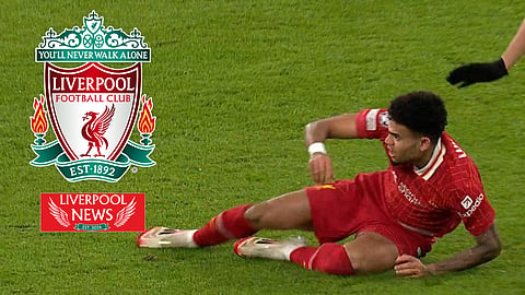 Luis Diaz is fouled as Liverpool beat Lille. (Credit: Amazon)