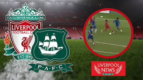 Liverpool ace Rio Ngumoha has surely earned himself a start against Plymouth (Credit: Imago/@cnsultra on X)